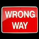 METAL MINI WRONG WAY TRAFFIC SIGNS MINIATURE SIGN  