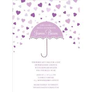   Forecasting Love Purple Bridal Shower Invitations: Home & Garden