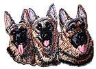 German Shepherd Dog Faces K9 Embroidered Iron On Patch