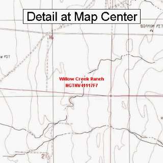 USGS Topographic Quadrangle Map   Willow Creek Ranch, Nevada (Folded 
