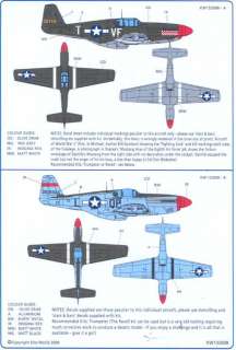 Kits World Decals 1/32 P 51B MUSTANG Fighter 4th Fighter Group  