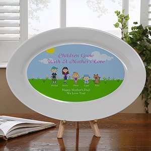  Personalized Family Character Platter for Mom