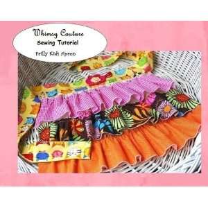 WHIMSY COUTURE Sewing Pattern Tutorial Ebook Ruffle Frilly Apron PDF 