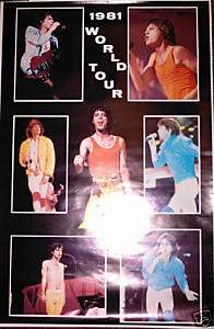 ROLLING STONES 1981 World Tour poster, 22x34, VG+  
