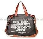 Broadway Rock Band Monogram Canvas Tote Shoulder Bag Shopper Handbag 