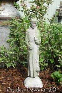 14 Mossy ST. FRANCIS GARDEN STATUE Old World Look~WOW  