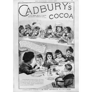  CadburyS Cocoa Antique Advertisment Best For Children 
