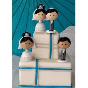  Davids Bridal Kokeshi inspired Mix and Match Cake Topper 