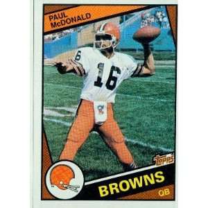  1984 Topps #57 Paul McDonald   Cleveland Browns (Football 
