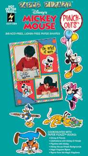 DISNEYS MICKEY MOUSE PUNCH OUTS Cut Out Scrapbook/Scrapbooking Paper 