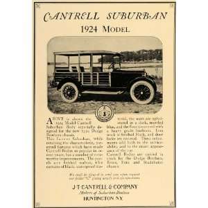  1923 Ad JT Cantrell Suburban 1924 Model Automobile Car 