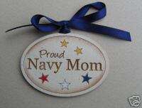Wood Ornament Proud Military Navy Mom Patriotic HP Gift  