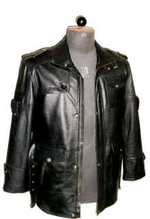 NWT Mens High Neck Bomber DNA Leather Jacket Style MD 13  