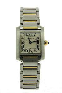 Cartier Ladies Pre Owned 18ct Yellow Gold & Steel Tank Francaise 