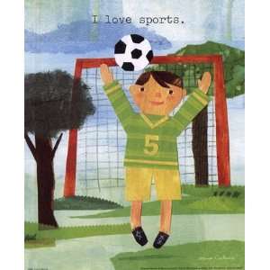  I Love Sports Poster by Maria Carluccio (8.00 x 10.00 