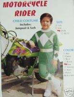 MOTORCYCLE RIDER CHILDS HALLOWEEN COSTUME BLK & WHT  