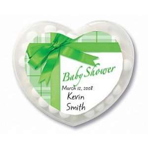 Wedding Favors Green Gift Wrap Baby Shower Design Personalized Heart 