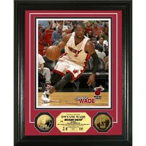  Miami Heat Dwyane Wade 24KT Gold Coin Photomint: Sports 
