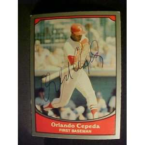 Orlando Cepeda St. Louis Cardinals #65 1990 Baseball Legends Signed 