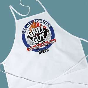 All American Grill Guy Personalized BBQ Apron  Kitchen 