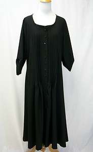 ELM DESIGN Black Ankle Length Button Front Dress w/Bubble Hem  