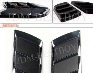 Euro Style Black Vent Car Side Air flow Fender Duct Scoop Grille FOR 