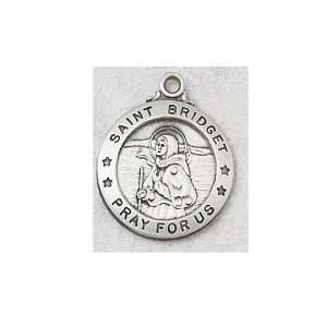  Sterling Silver St. Bridget Medal with 20 inch chain 