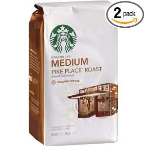 Starbucks Pike Place Roast Coffee, Ground, (Medium) 12 Ounce Bags 