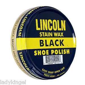 LINCOLN STAIN WAX BLACK SHOE POLISH 758202101116  