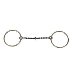 Metalab Stainless Steel Ring Snaffle Twisted Wire   Stainless Steel 