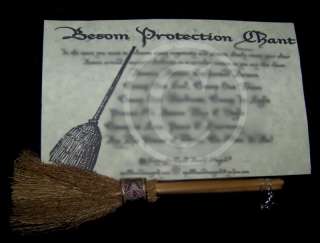   RITUAL CHANT ALTAR BESOM BROOM + WITCH AMULET OF PROTECTION  