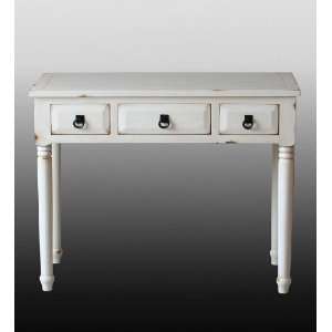  Privilege 24081 W 3 Dr Farmhouse Console   Vintage White 