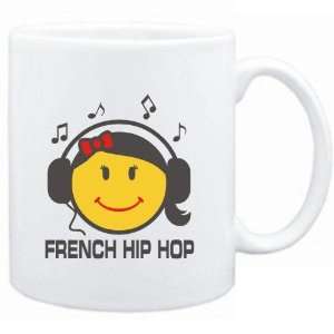  Mug White  French Hip Hop   female smiley  Music Sports 
