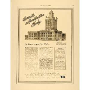  1915 Ad Barrett Tampa Florida City Hall Architecture Eagle 