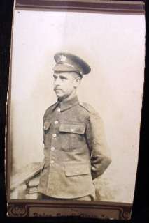 Cabinet Card Photo WW1 Canadian Soldier in Uniform WWI  