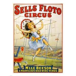 PPBPVP1787 Floto Circus Presents Mlle Beeson, a marvelous high wire 