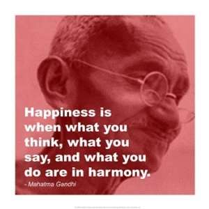  Gandhi   Happiness Quote Poster (14.00 x 14.00)