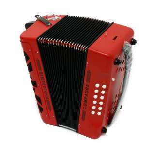 Hohner Compadre Diatonic Accordion EAD Red + Free Rizatti Bronco EAD 