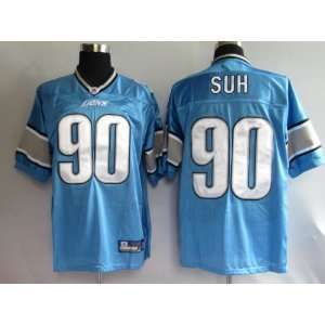 Ndamukong Suh #90 Blue NFL Detroit Lions Football Jersey Sz54