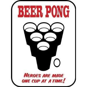  Beer Pong Heroes Are Made Vinyl Decal 2 Color Pro. Grade 