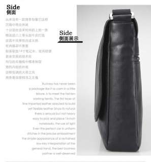 Classic Mens Genuine Leather Messenger Shoulder Bag  