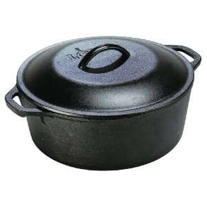 Lodge Cast Iron Dutch Oven Pot Pre Seasoned 5 Quart  