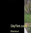 Black out glass window tinting film BlackOut Tint 37X60