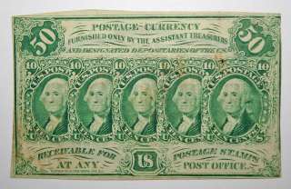 1862 FIRST ISSUE 50 CENT FRACTIONAL CURRENCY CU CONDITION  