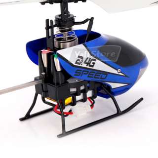 Channel 4CH Remote Control RC Mini Metal Helicopter whih GYRO Blue 