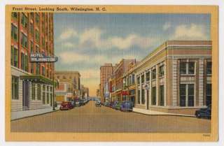 1939 WILMINGTON NC Front Street ESSO Gas Sign postcard  