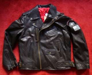 NWT WILLIAM RAST Leather Lined Motorcycle Jacket Size XL Black  