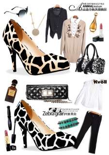 New arrivalfashion Sexy zebra grain O.L autumn high heels shoes D5574 