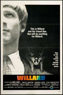 Willard 1971 Original U.S. One Sheet Movie Poster  