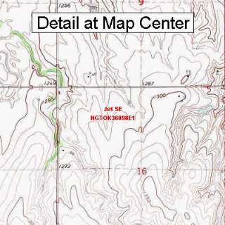 USGS Topographic Quadrangle Map   Jet SE, Oklahoma (Folded/Waterproof)